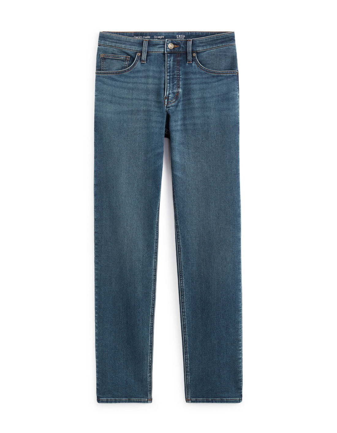 C15 3 Length Straight Stretch Jeans - Blue_01