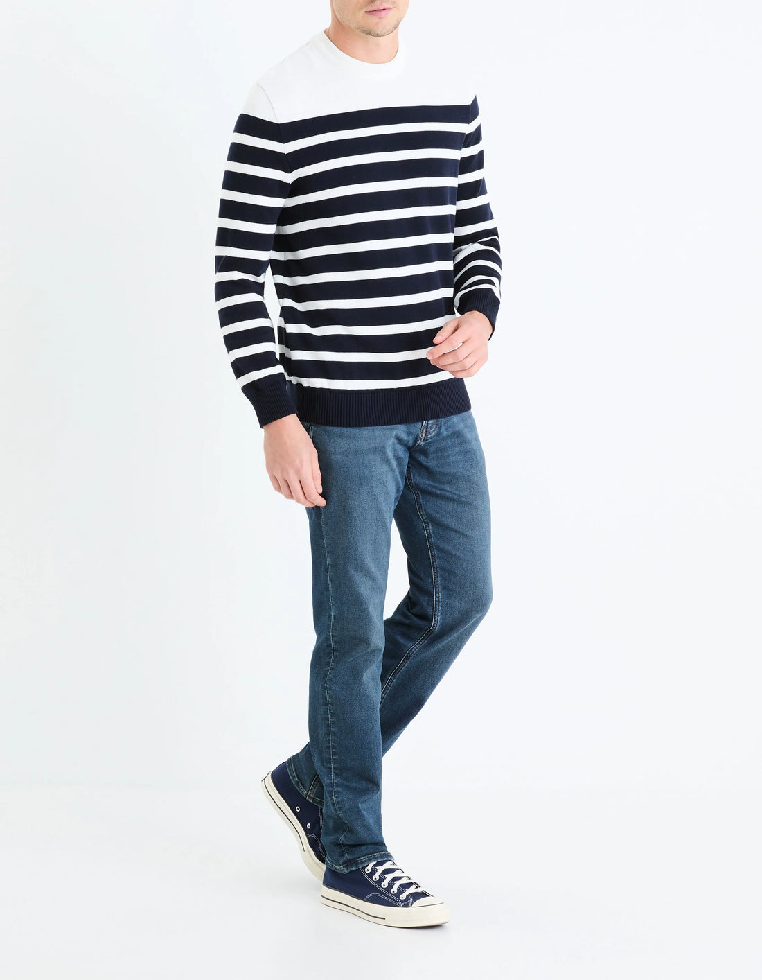 Celio_Stone_Jean C.35 Straight Stretch Mesh 3 Length_STLMAILLE_STONE_02