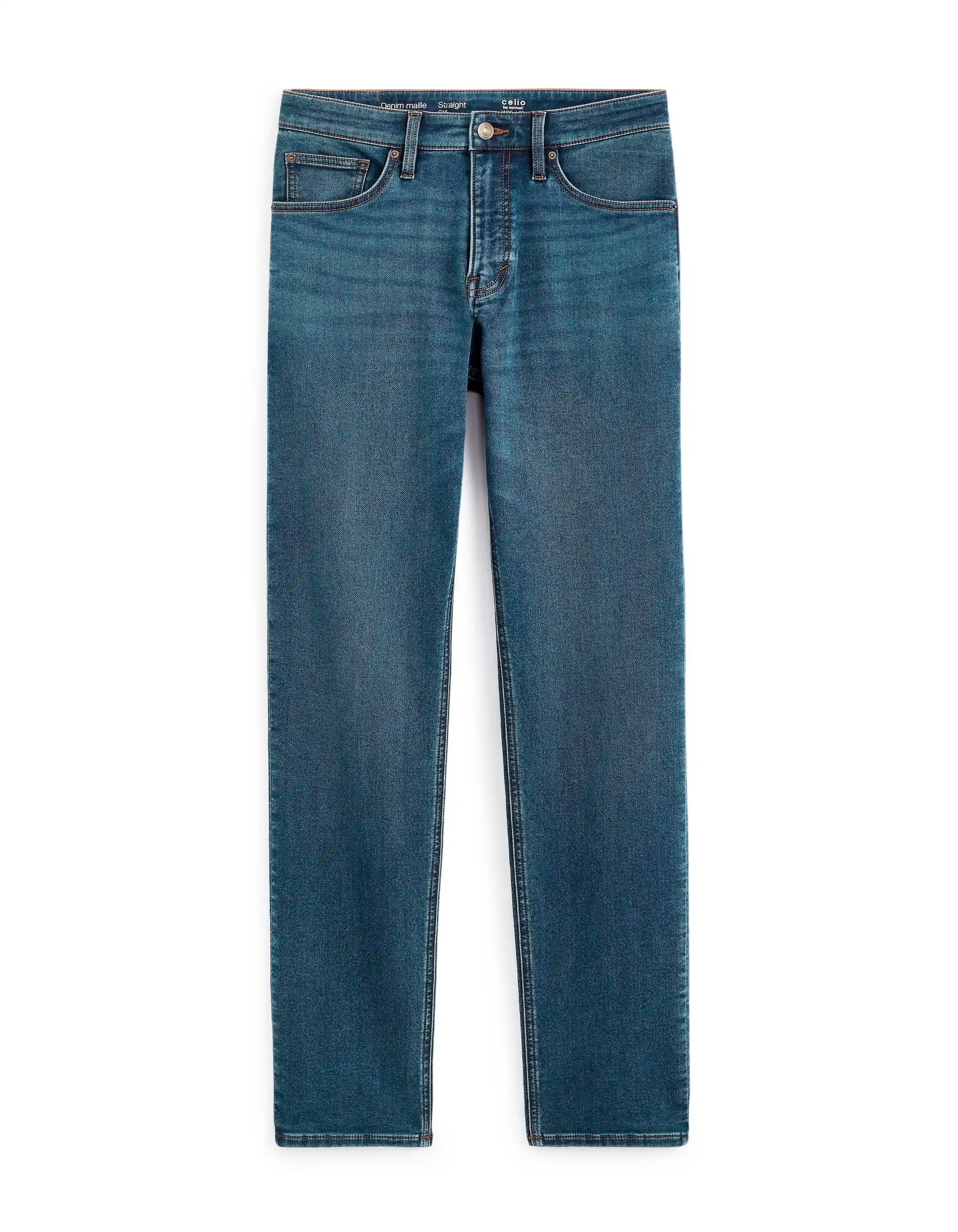 Celio_Stone_Jean C.35 Straight Stretch Mesh 3 Length_STLMAILLE_STONE_06