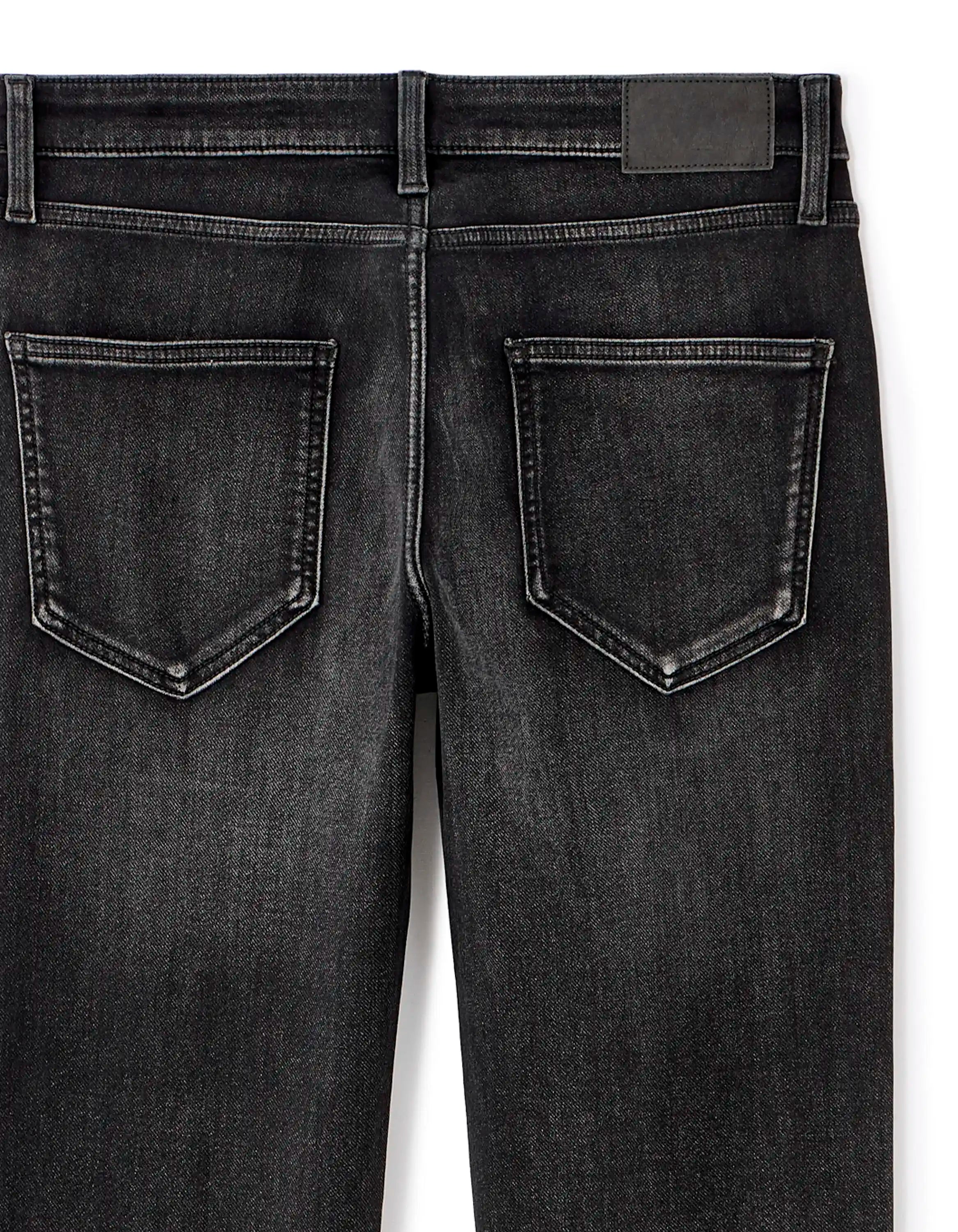 Celio_Washed Black_C.35 Straight Stretch Knit 3-Length Jeans_STLMAILLE_WASHED BLACK_08