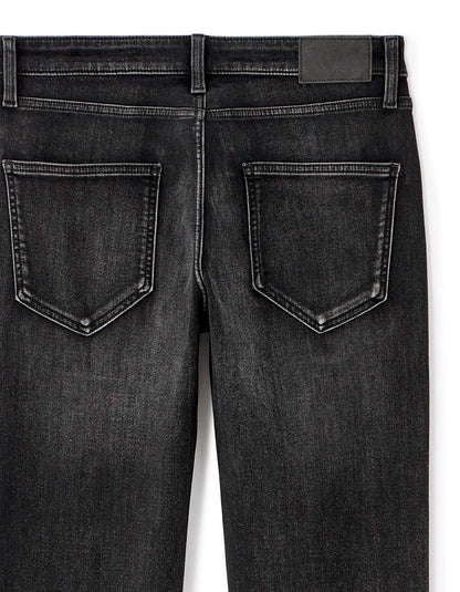 Celio_Washed Black_C.35 Straight Stretch Knit 3-Length Jeans_STLMAILLE_WASHED BLACK_08