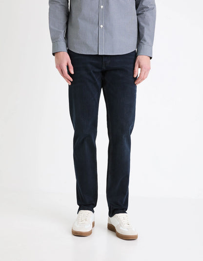 Celio_Blue Black_C.15 Straight Stretch Cotton Jeans, 3 Lengths_STRAIGHT3L_BLUE BLACK_01