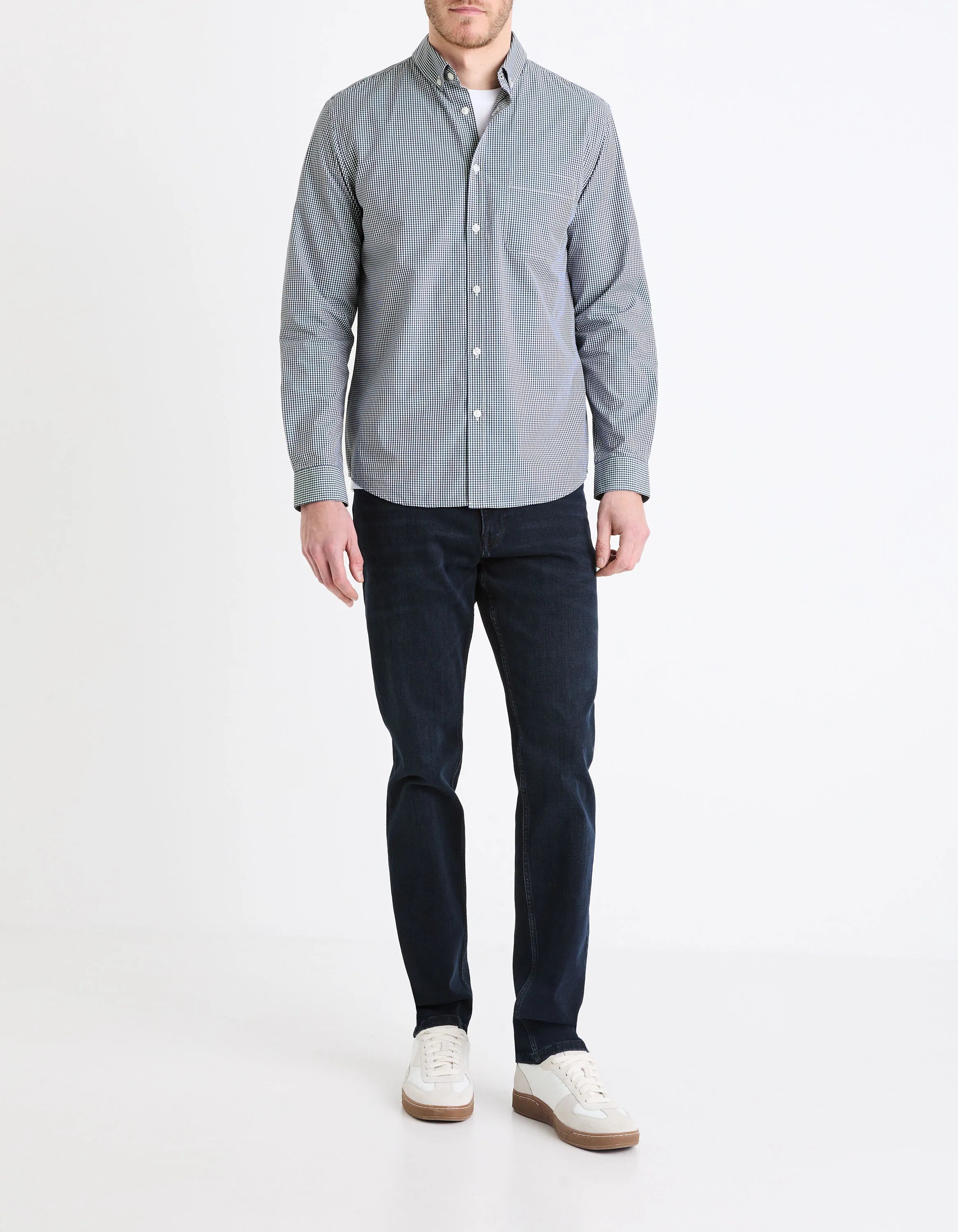 Celio_Blue Black_C.15 Straight Stretch Cotton Jeans, 3 Lengths_STRAIGHT3L_BLUE BLACK_02