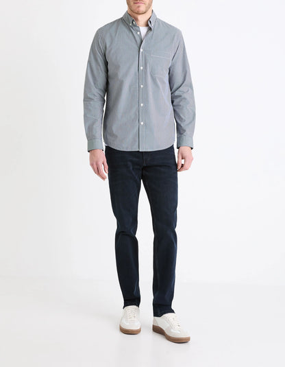 Celio_Blue Black_C.15 Straight Stretch Cotton Jeans, 3 Lengths_STRAIGHT3L_BLUE BLACK_02