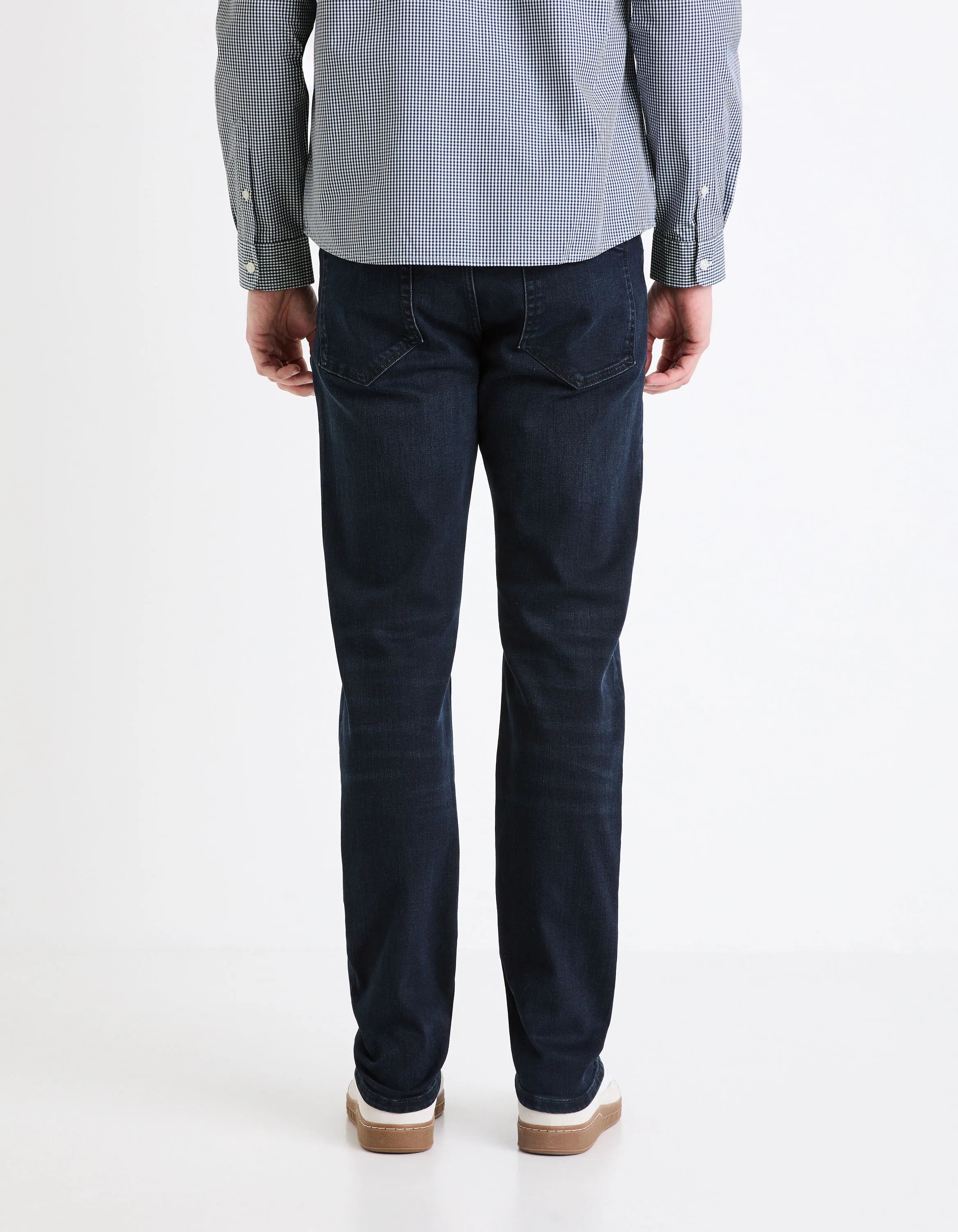 Celio_Blue Black_C.15 Straight Stretch Cotton Jeans, 3 Lengths_STRAIGHT3L_BLUE BLACK_03