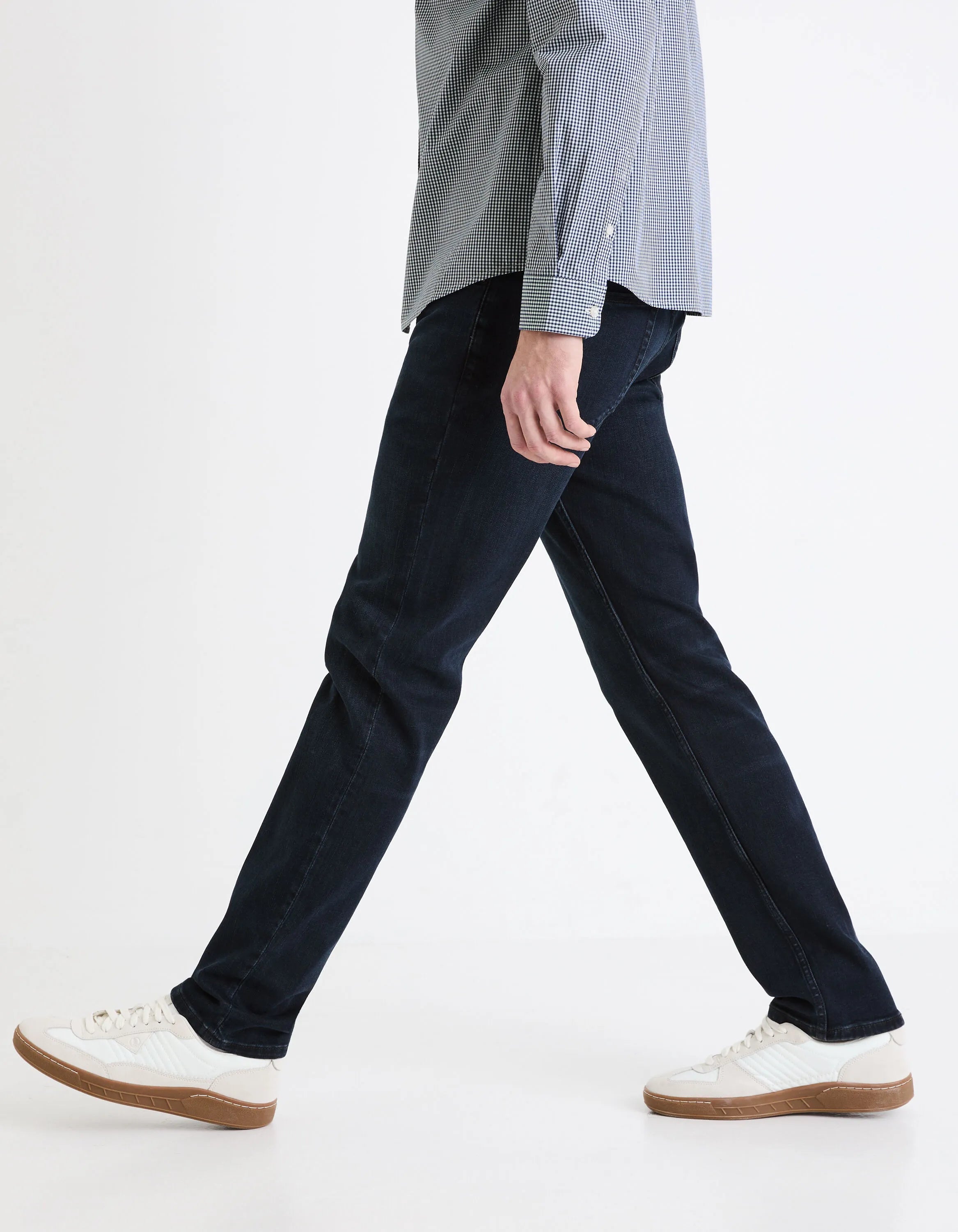 Celio_Blue Black_C.15 Straight Stretch Cotton Jeans, 3 Lengths_STRAIGHT3L_BLUE BLACK_04