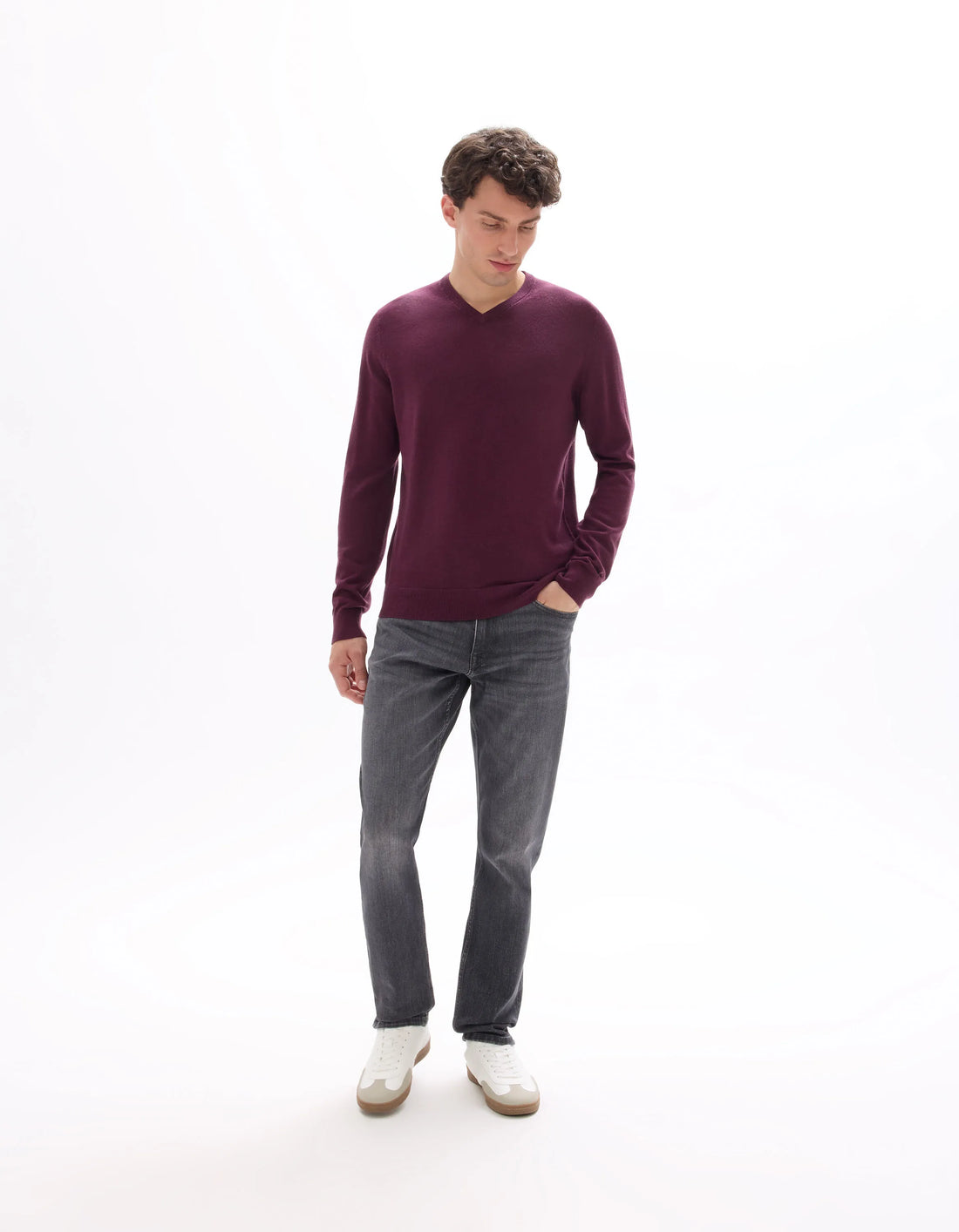 Celio_Grey_C.15 Straight Stretch Cotton Jeans, 3 Lengths_STRAIGHT3L_GREY_01