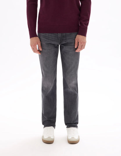 Celio_Grey_C.15 Straight Stretch Cotton Jeans, 3 Lengths_STRAIGHT3L_GREY_02