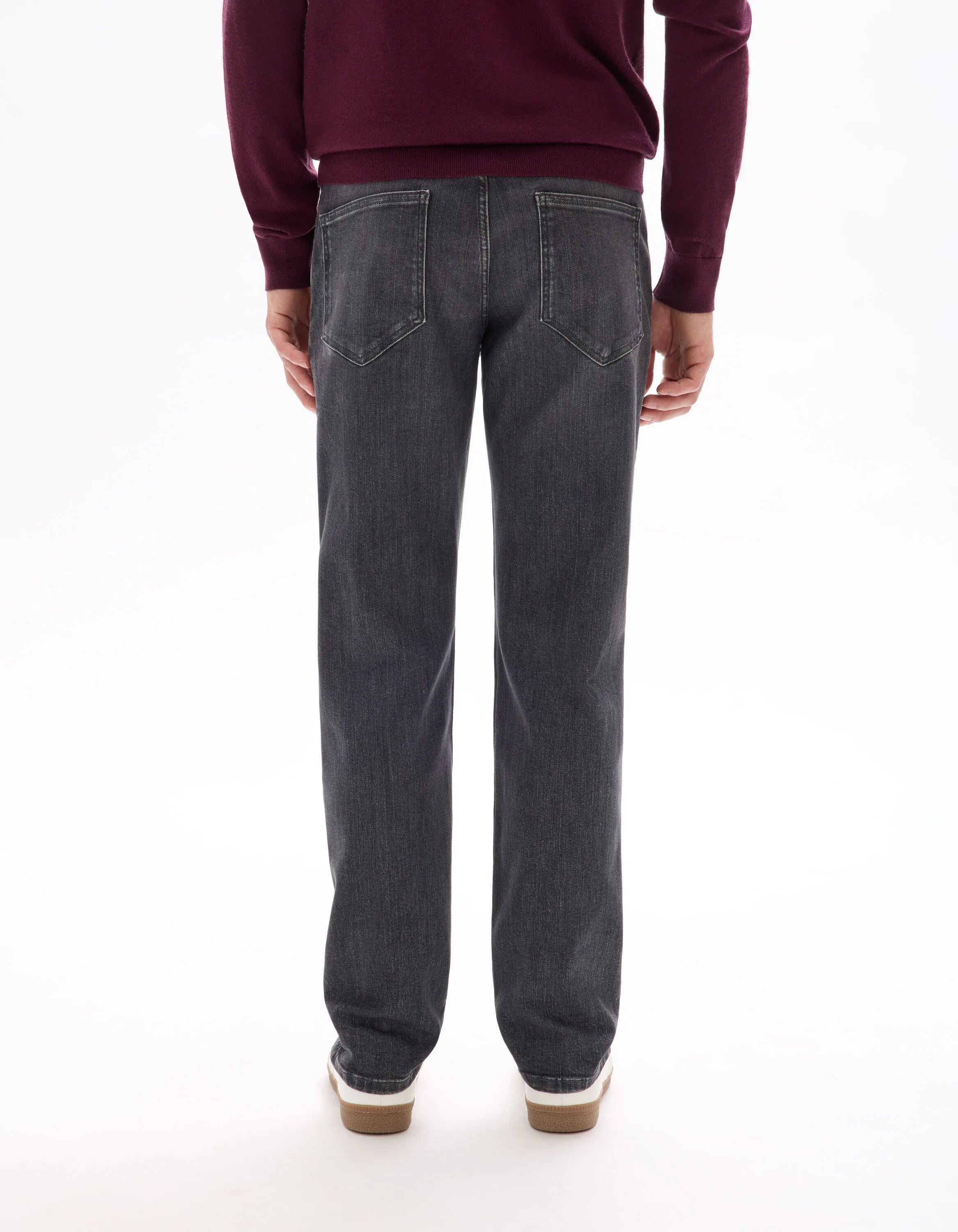 Celio_Grey_C.15 Straight Stretch Cotton Jeans, 3 Lengths_STRAIGHT3L_GREY_03