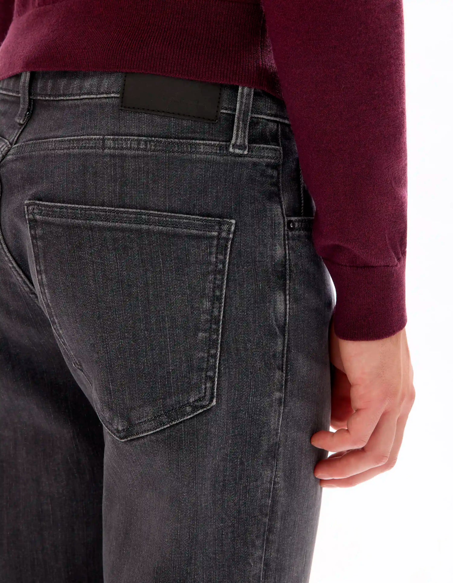 Celio_Grey_C.15 Straight Stretch Cotton Jeans, 3 Lengths_STRAIGHT3L_GREY_05