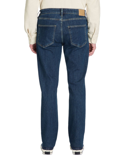 Celio_Dark Blue C.15 Straight Stretch Cotton Jeans in 3 Lengths_STRAIGHT3L_RINSE_03