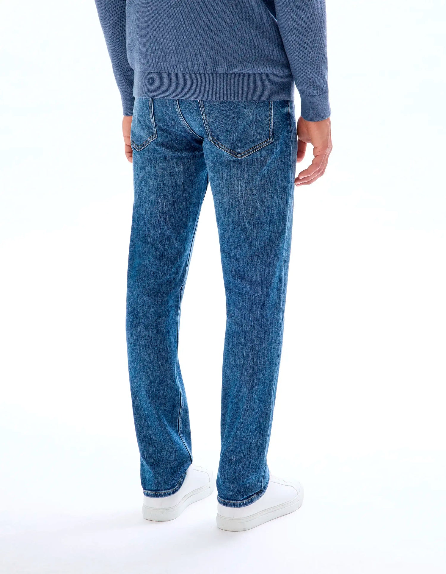 Celio_Stone_C.15 Straight Stretch Cotton Jeans, 3 Lengths_STRAIGHT3L_STONE_03