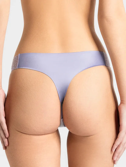 Marie France Light Purple Women Sassy Satin And Lace String Panty SKU: STSASSY_Light Purple Image 02