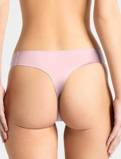 Marie France Pink Women Sassy Satin And Lace String Panty SKU: STSASSY_Pink Image 02