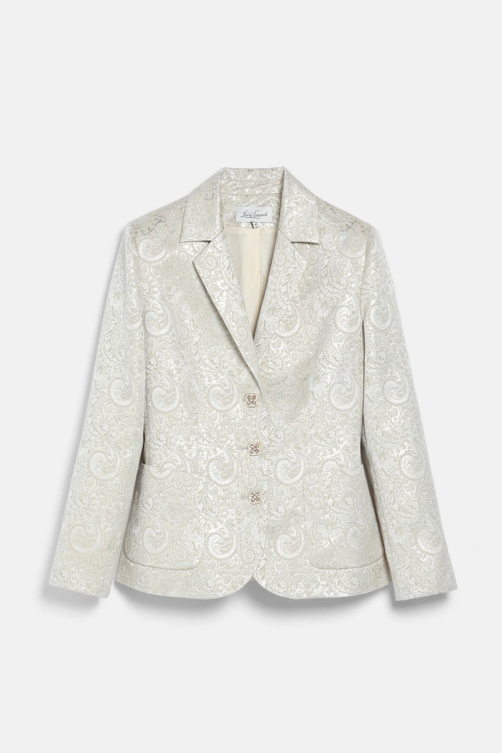 Luisa Spagnoli Var Platino Women Suggestivo - Elegant Brocade Blazer SKU: SUGGESTIVO_3312 Image 07