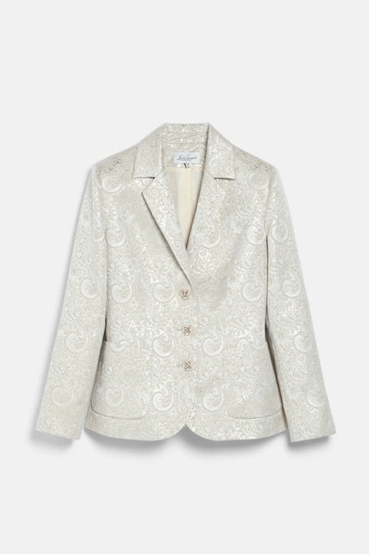 Luisa Spagnoli Var Platino Women Suggestivo - Elegant Brocade Blazer SKU: SUGGESTIVO_3312 Image 07