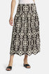 Luisa Spagnoli Var Nero Avorio Women Tabulato - Embroidered Maxi Skirt SKU: TABULATO_4543 Image 01