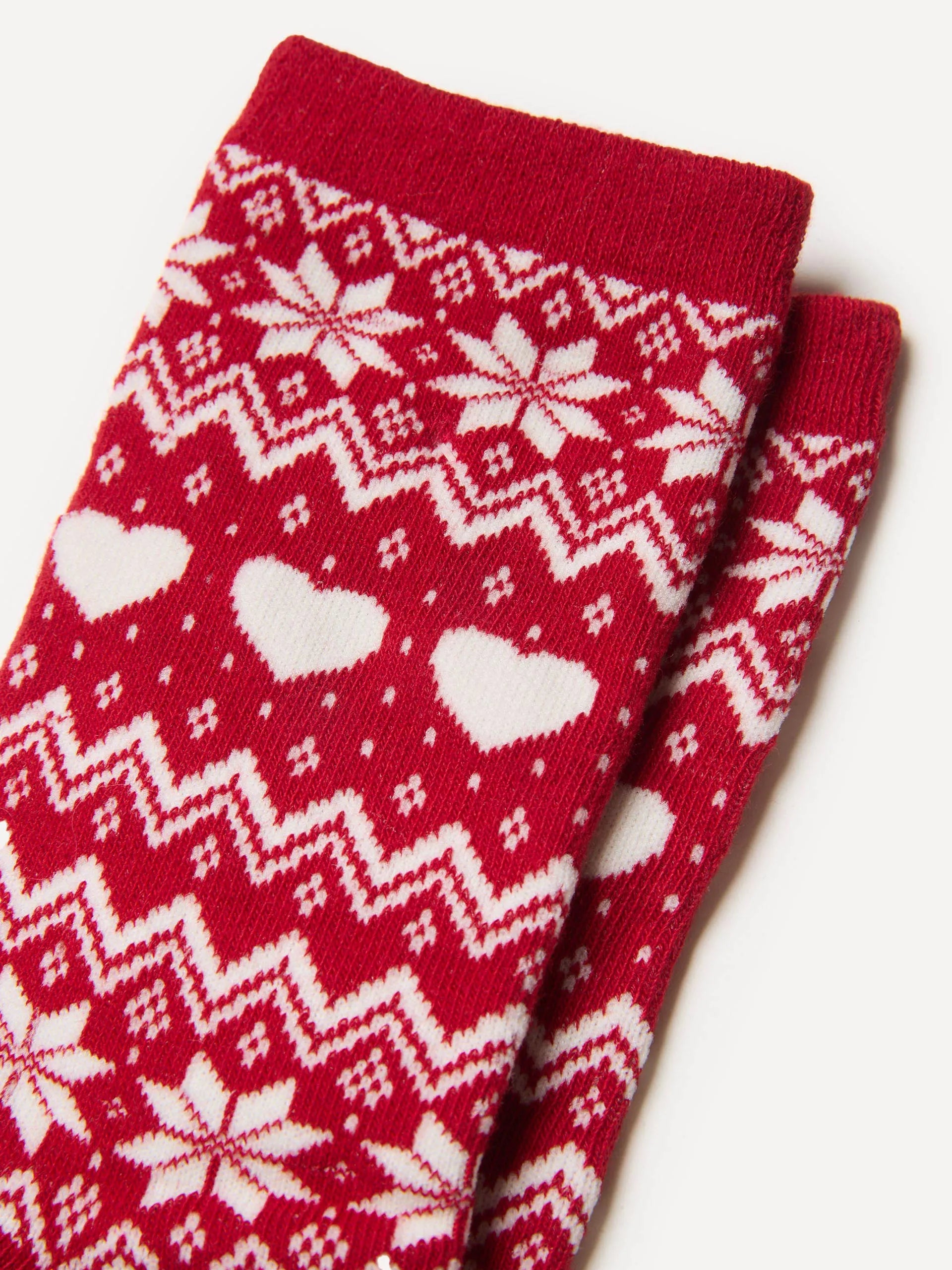 Yamamay_Printed_Red Socks with Heart Motif and Snowflake Mix and Match_TCZD184011_128_02