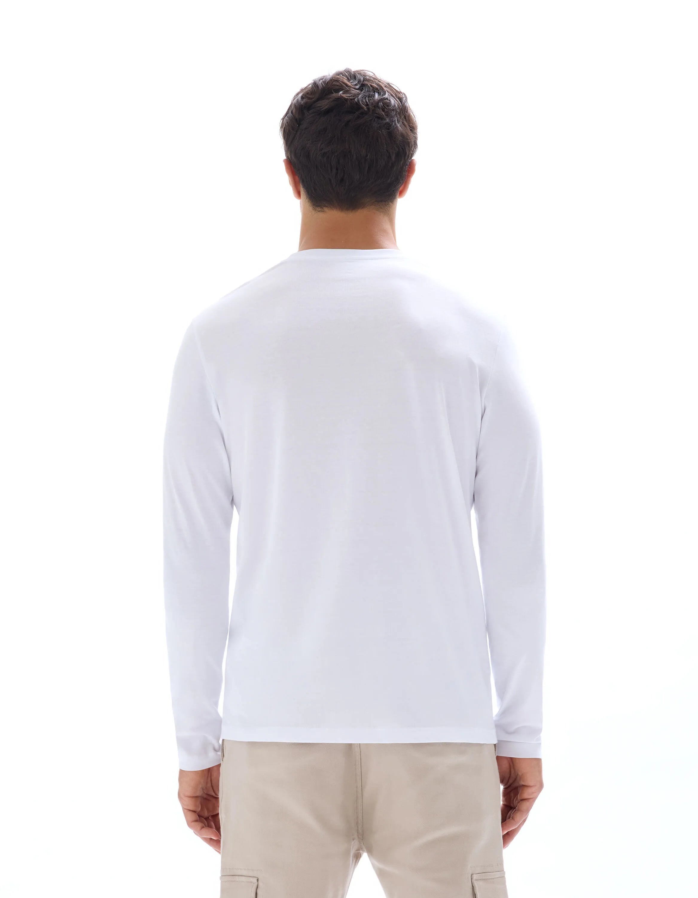 Celio_Optical White_Regular 100% Cotton Long-Sleeved T-Shirt_TEBASEML_OPTICAL WHITE_03