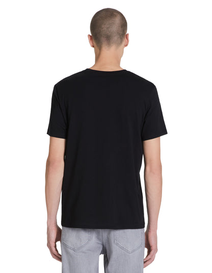 100% Cotton Straight Crew Neck T-Shirt - Black_04