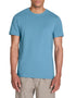 100% Cotton Straight Round Neck T-Shirt - Blue_02