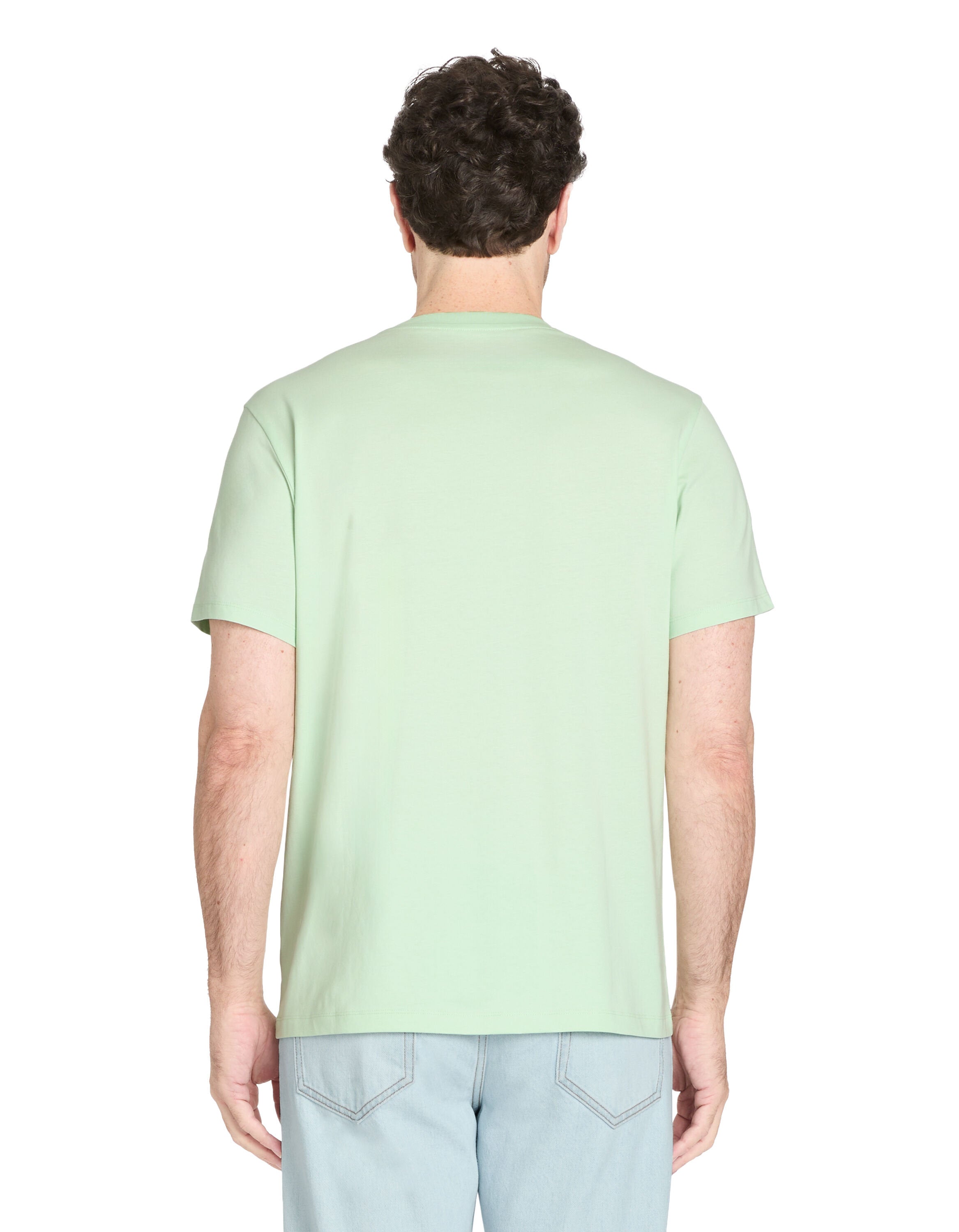 T-Shirt Straight Col Rond 100% Coton - Vert_04