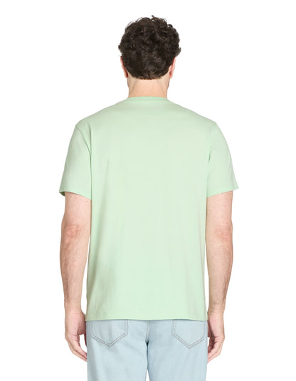 T-Shirt Straight Col Rond 100% Coton - Vert_04