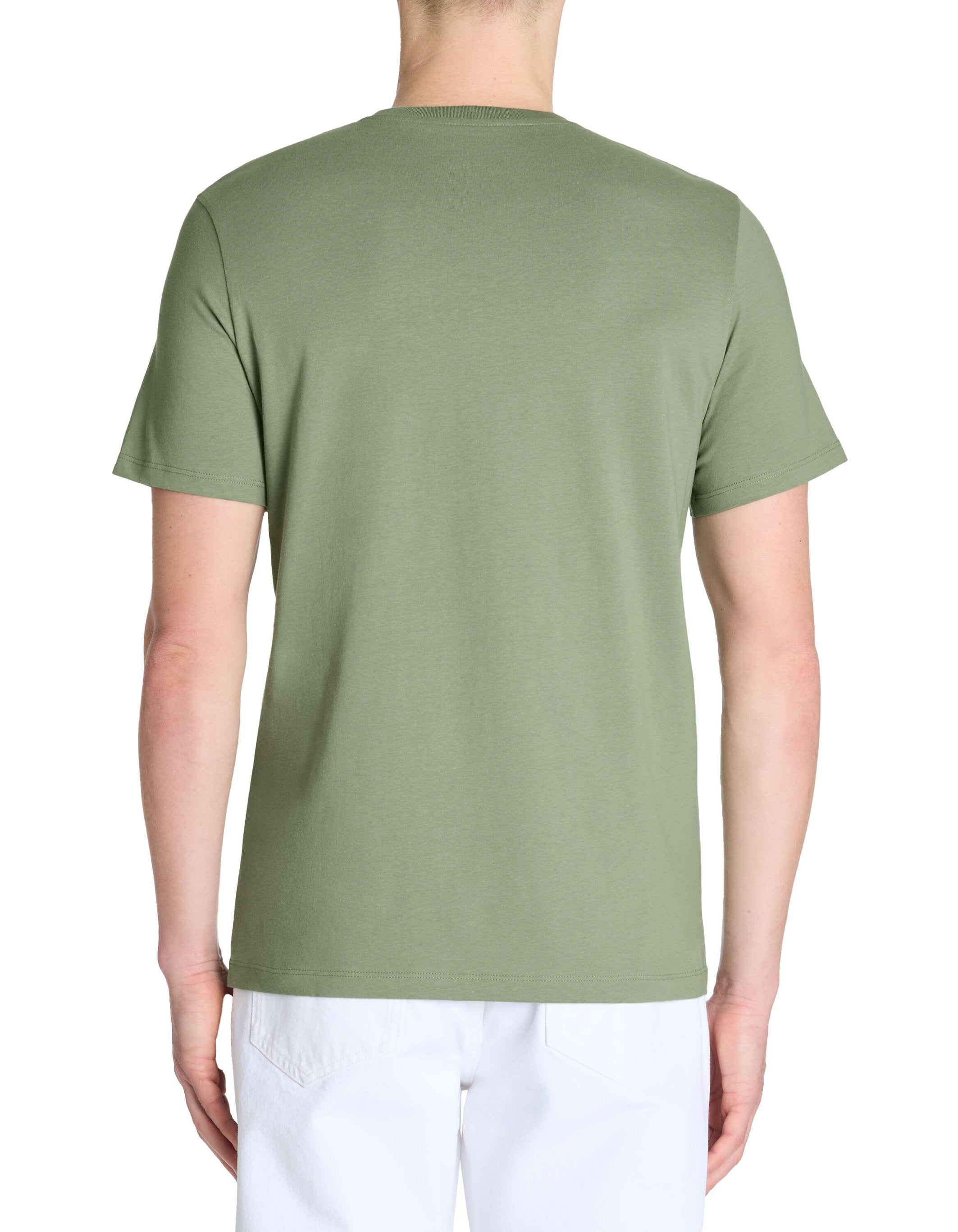 Celio_Light Khaki Straight Crew Neck T-Shirt 100% Cotton_TEBASE_LIGHT KHAKI 01_03