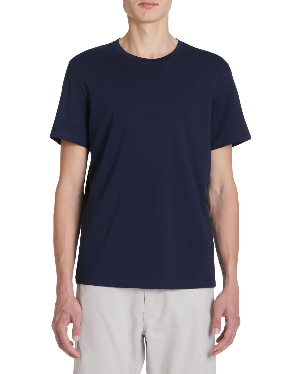 100% Cotton Straight Crew Neck T-Shirt - Marine_02