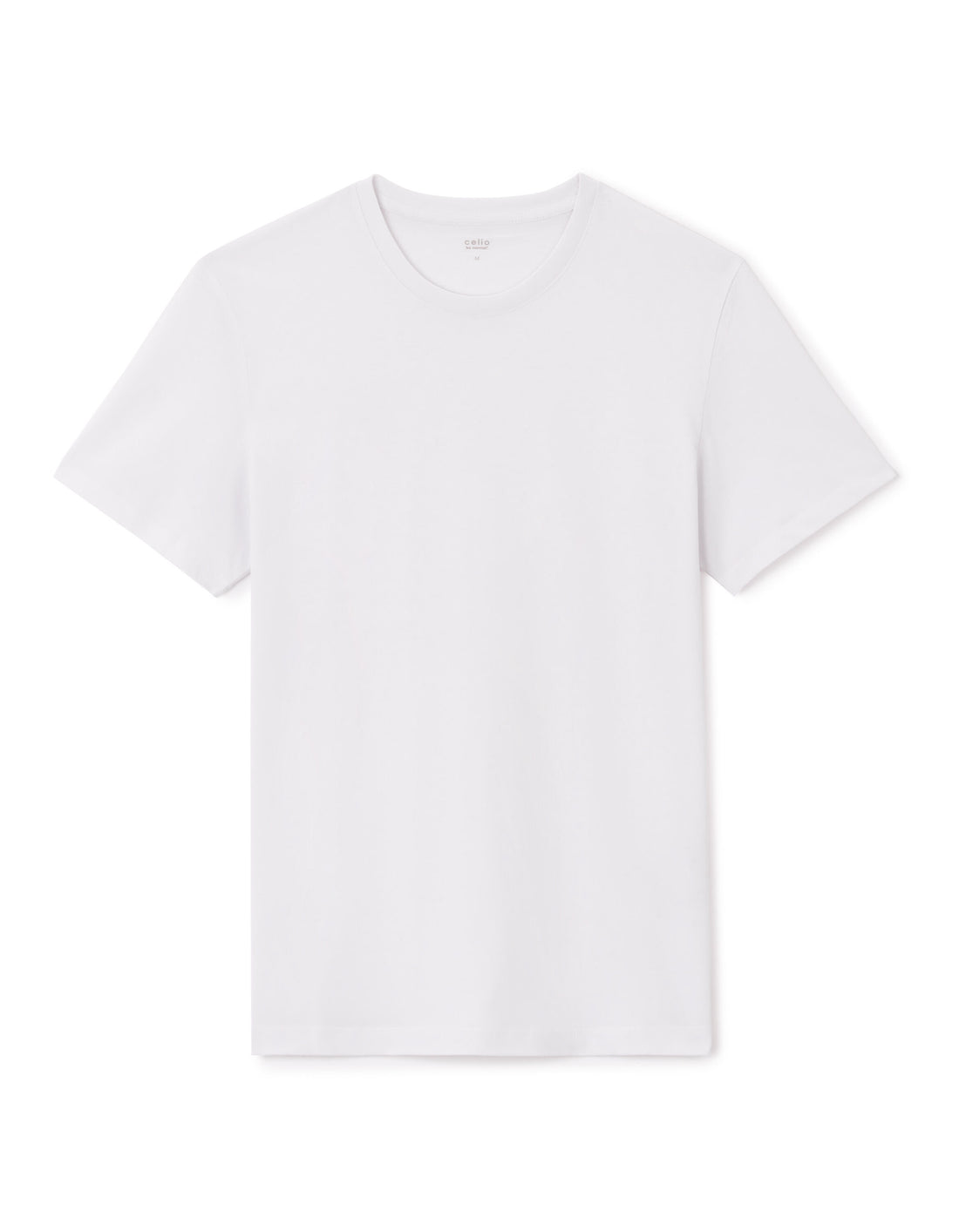 100% Cotton Straight Crew Neck T-Shirt - White_01