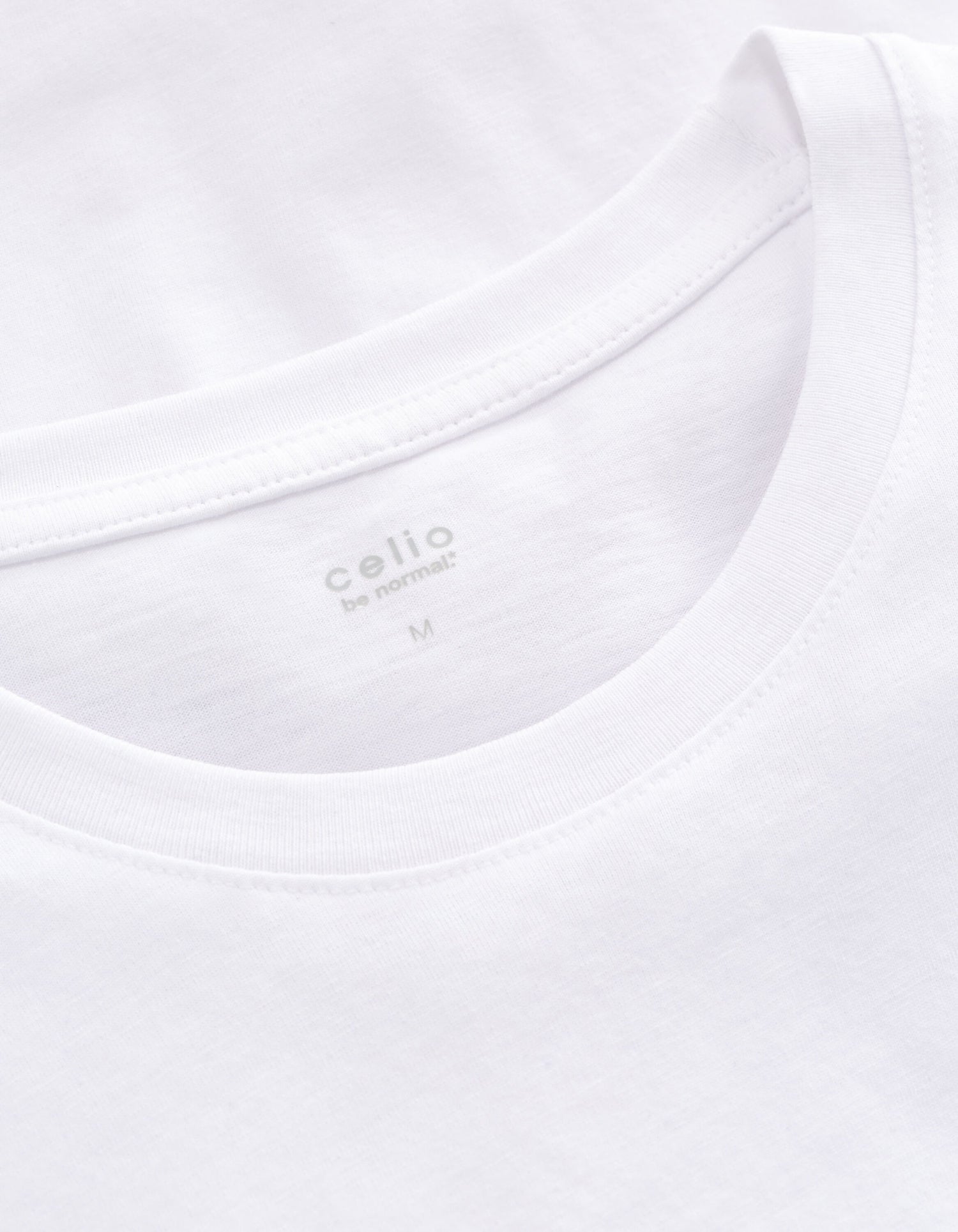 100% Cotton Straight Crew Neck T-Shirt - White_05