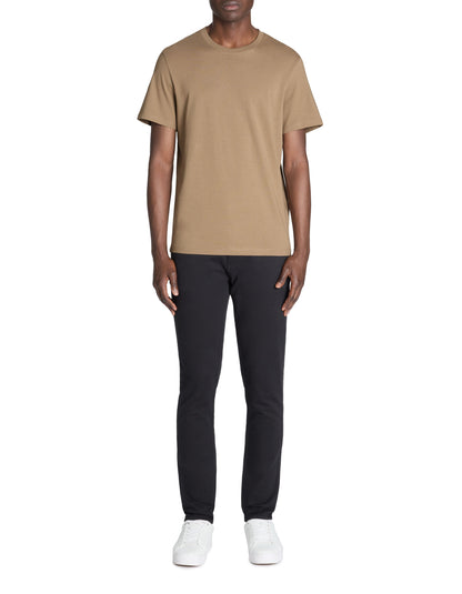 Celio_Taupe Straight Crew Neck T-Shirt 100% Cotton_TEBASE_TAUPE_02