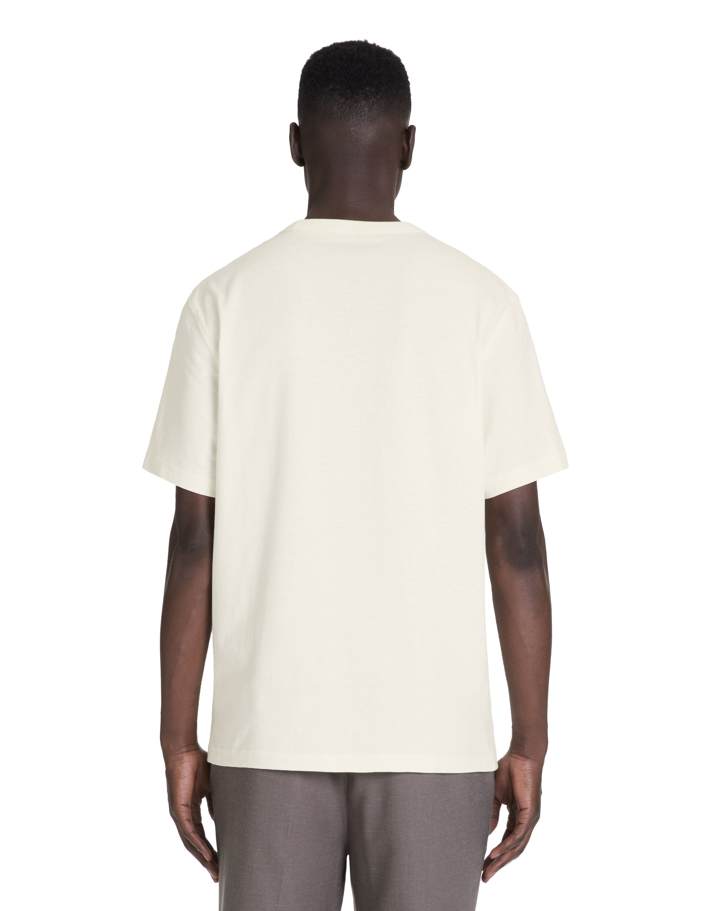 100% Cotton Boxy Round Neck T-Shirt - Ecru_04