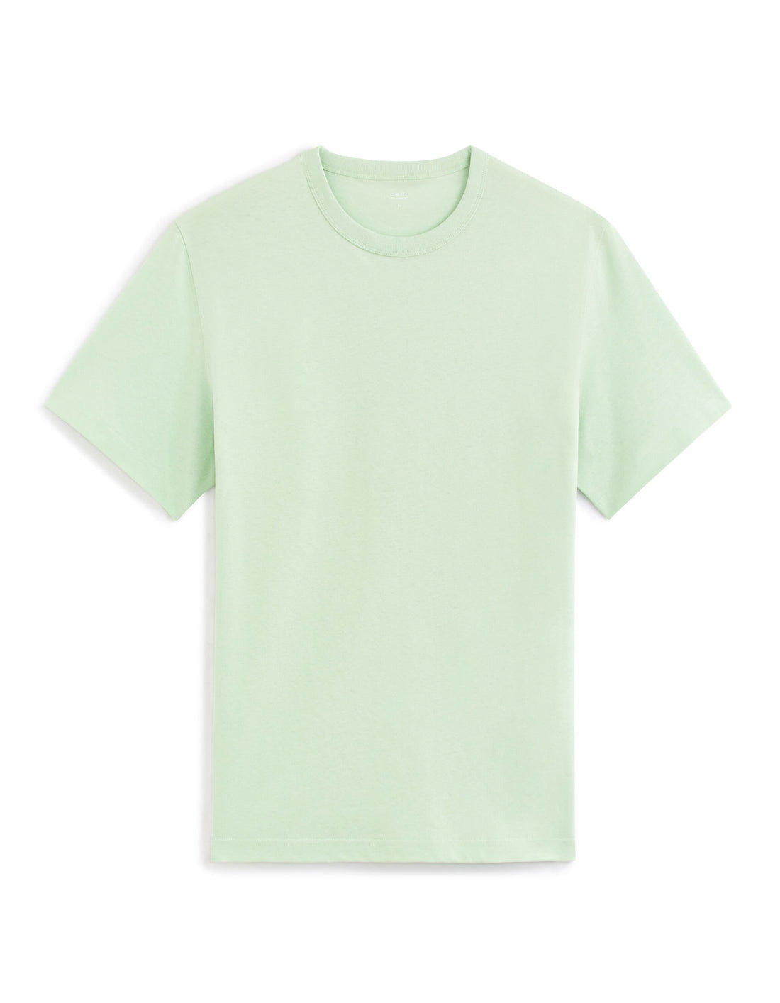 100% Cotton Boxy Crew Neck T-Shirt - Green_01