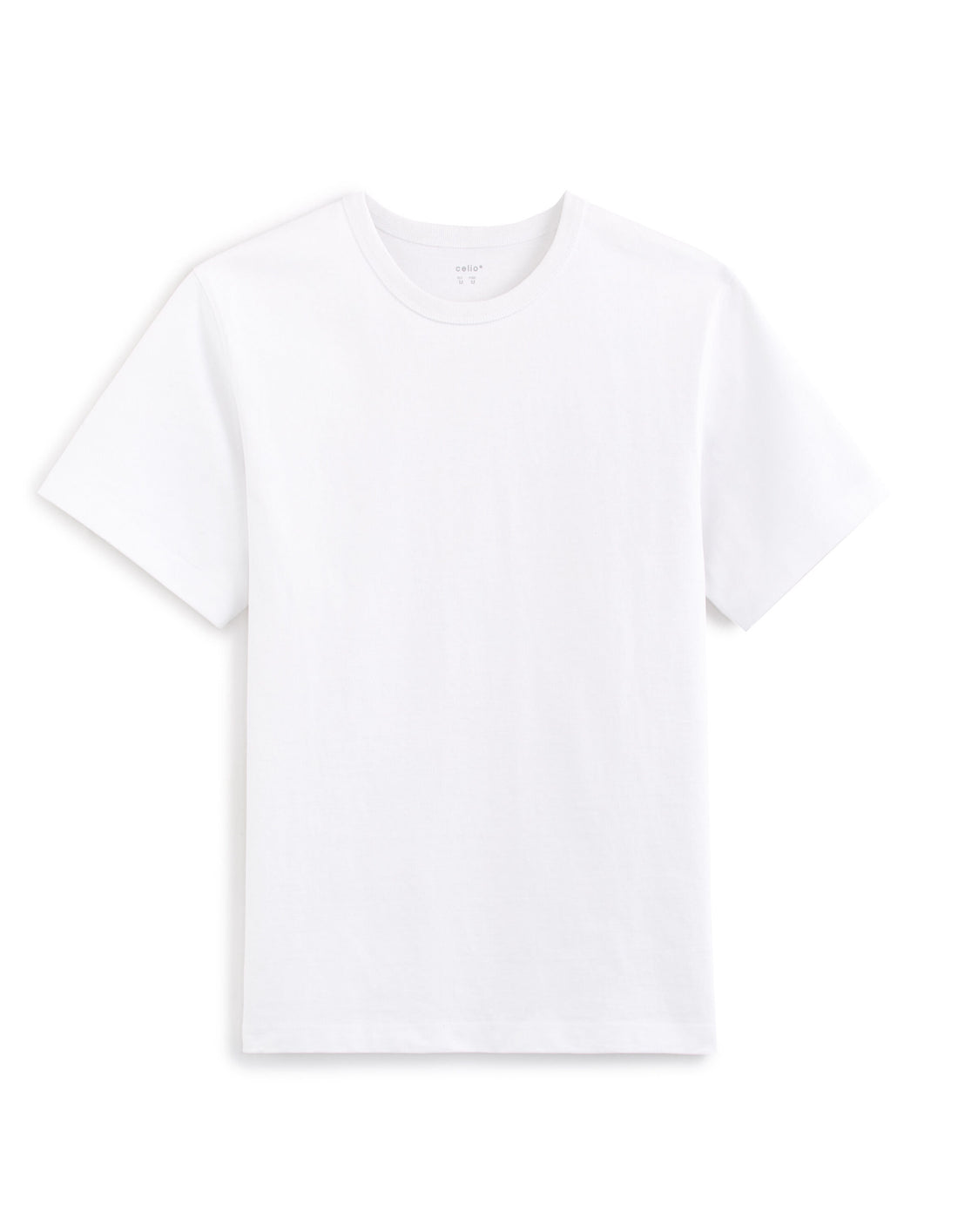 100% Cotton Boxy Crew Neck T-Shirt - White_01