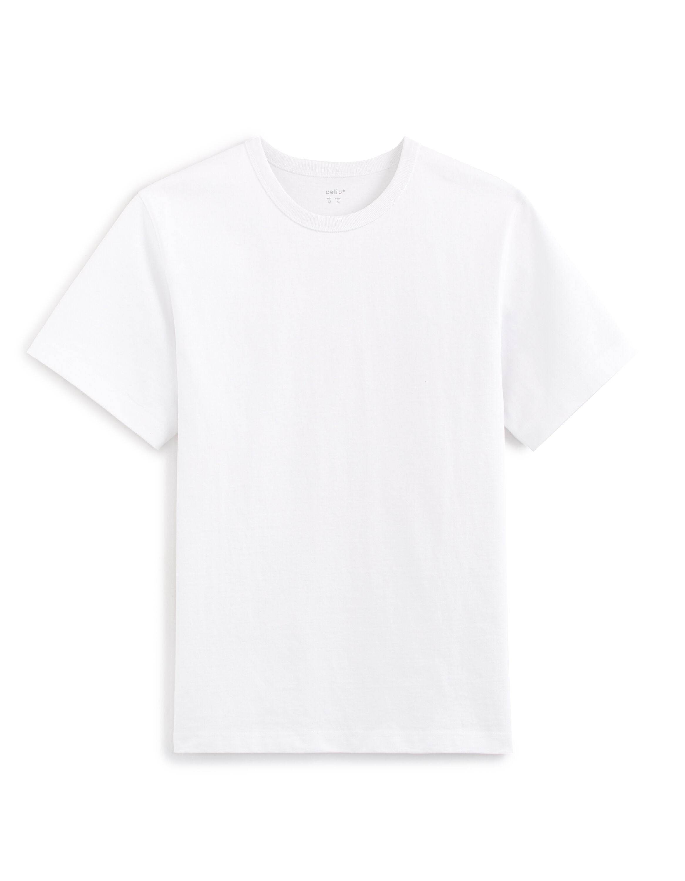 100% Cotton Boxy Crew Neck T-Shirt - White_01