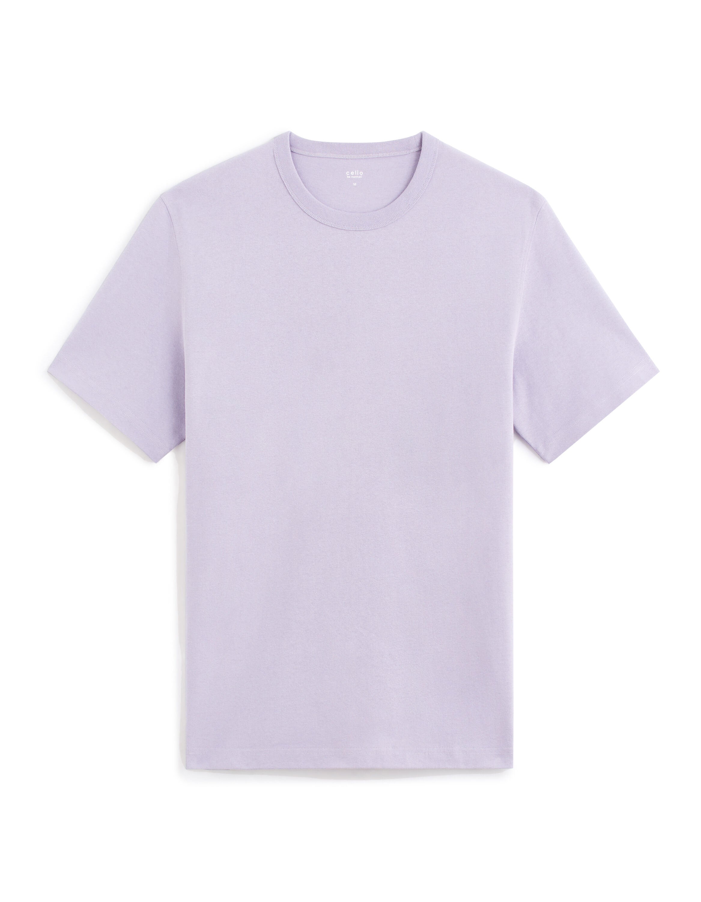 100% Cotton Boxy Crew Neck T-Shirt - Pink_01