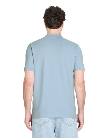 Celio_Blue 100% Cotton Straight PiquŽ Polo Shirt_TEONE_BLUE STONE_03