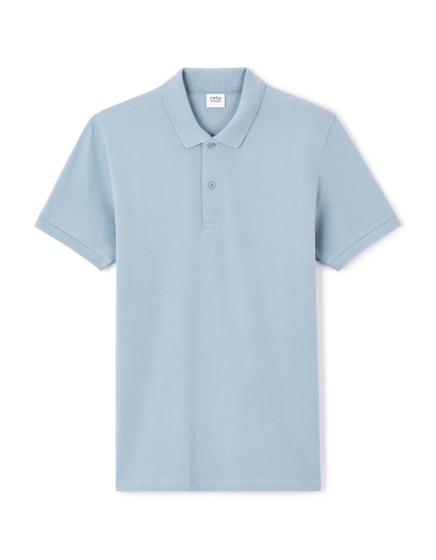 Celio_Blue 100% Cotton Straight PiquŽ Polo Shirt_TEONE_BLUE STONE_04