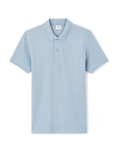 Celio_Blue 100% Cotton Straight PiquŽ Polo Shirt_TEONE_BLUE STONE_04
