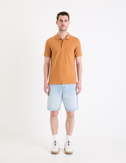 Orange Polo Shirt_TEONE_BROWN RETRO_02