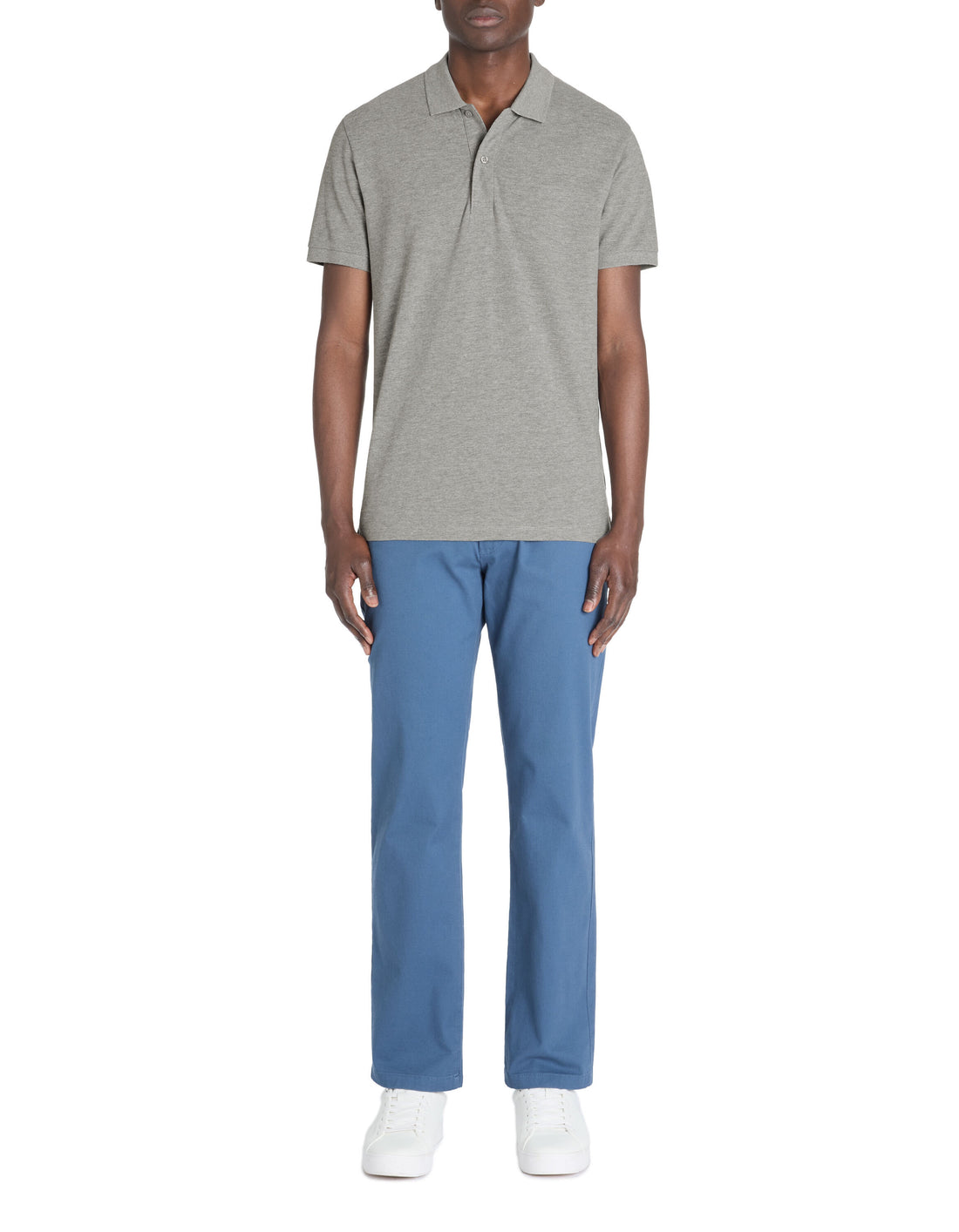 Celio_Dark Grey 100% Cotton Straight PiquŽ Polo Shirt_TEONE_DARK GREY_02