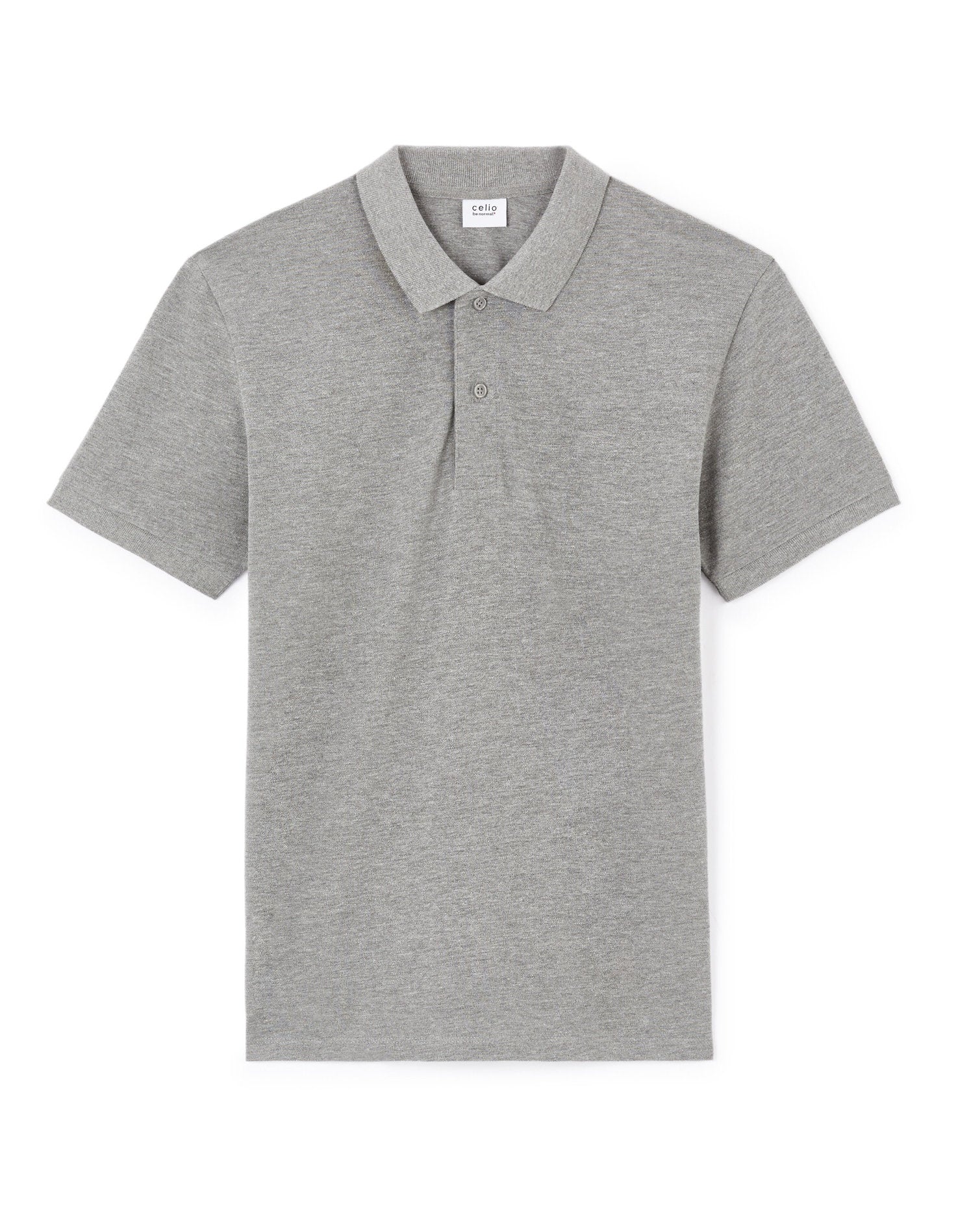 Celio_Dark Grey 100% Cotton Straight PiquŽ Polo Shirt_TEONE_DARK GREY_04