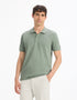 Celio_Grey Green 100% Cotton Straight PiquŽ Polo Shirt_TEONE_GREENISH GREY_01