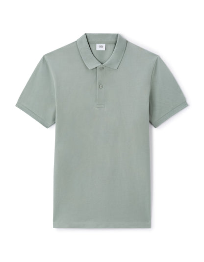 Celio_Grey Green 100% Cotton Straight PiquŽ Polo Shirt_TEONE_GREENISH GREY_04