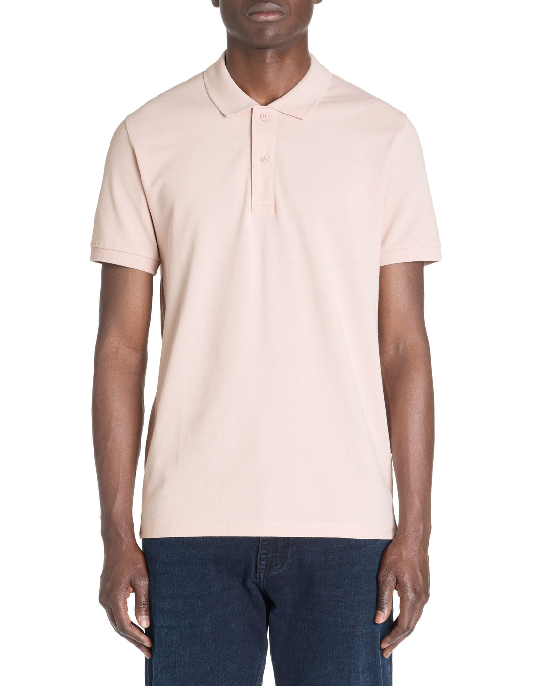 Celio_Pink 100% Cotton Straight PiquŽ Polo Shirt_TEONE_OLD ROSE_01