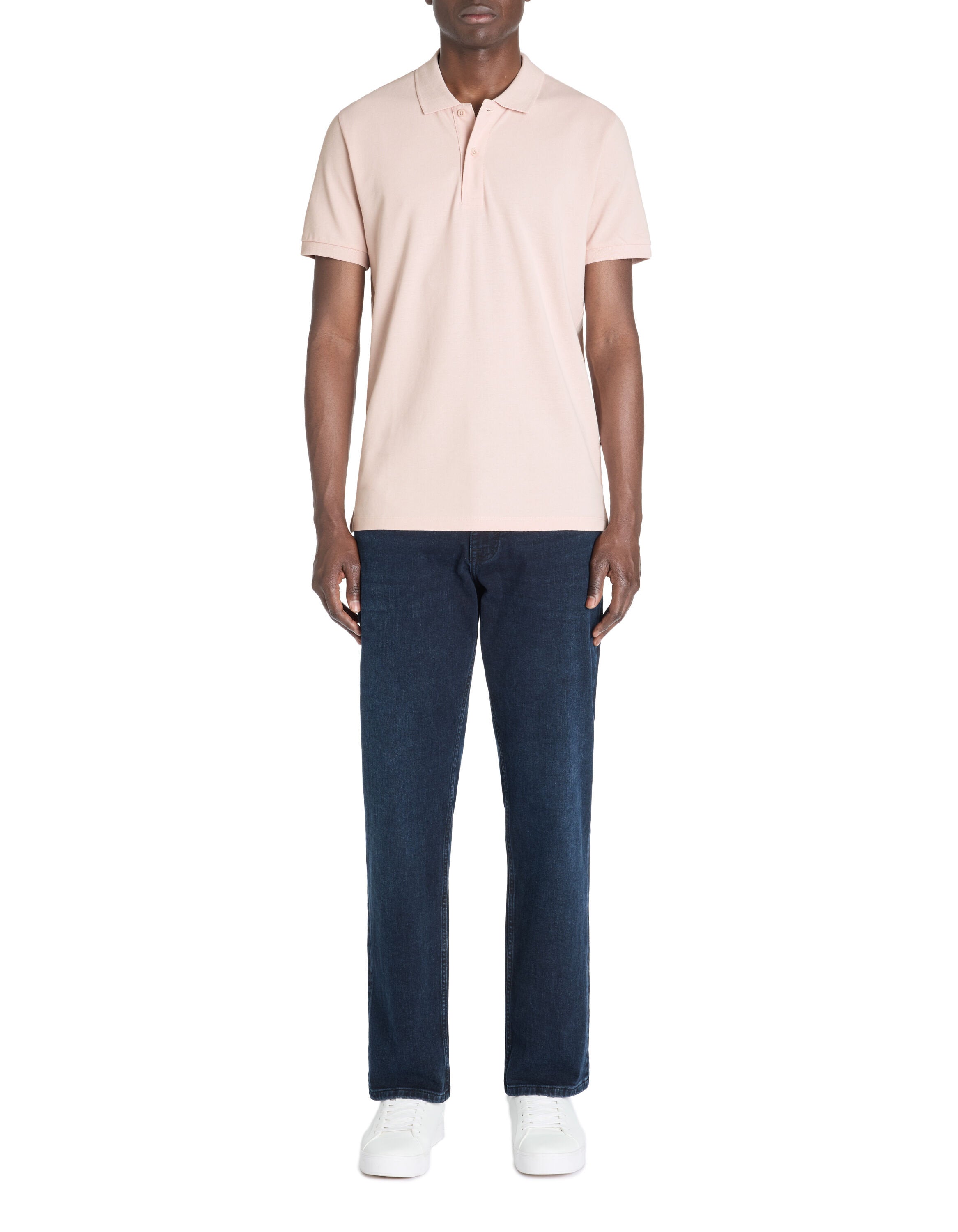Celio_Pink 100% Cotton Straight PiquŽ Polo Shirt_TEONE_OLD ROSE_02
