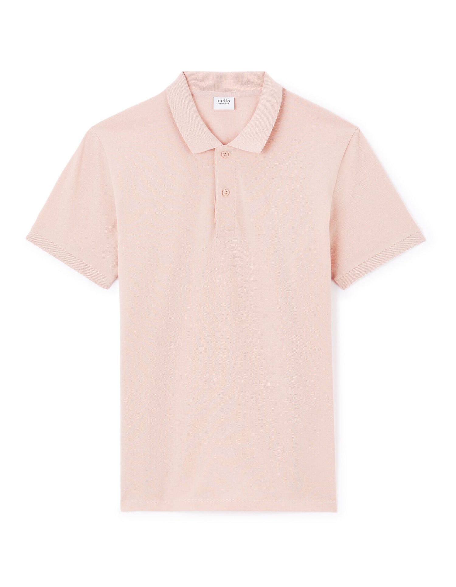 Celio_Pink 100% Cotton Straight PiquŽ Polo Shirt_TEONE_OLD ROSE_04