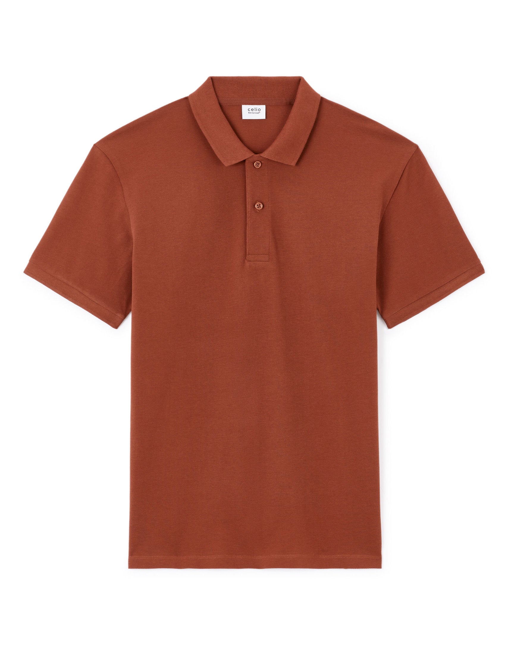 Celio_Terra 100% Cotton Straight PiquŽ Polo Shirt_TEONE_TERRA_04