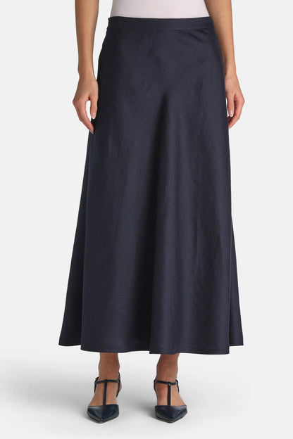 Luisa Spagnoli Blu Women Teo - Flared Maxi Skirt SKU: TEO_1234 Image 01